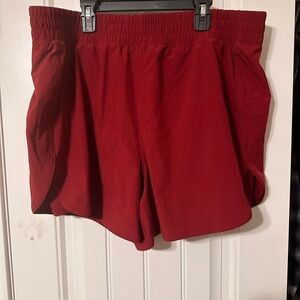 Women's Red Athletic Shorts